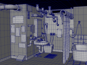 Zootopia - Nicks Bathroom environment Model 3D