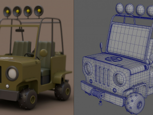 Pickup Cartoon 3D 모델