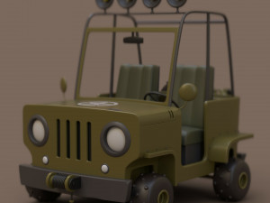 Pickup Cartoon Modelo 3D