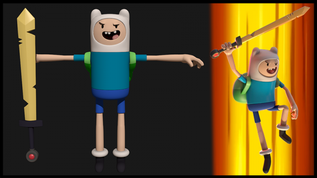 Finn - Adventure Times 3D Model .c4d .max .obj .3ds .fbx .stl .blend 