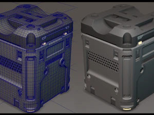 사이파이 박스 3D 모델