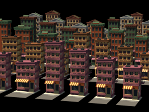 KITBASH buildings - s Model 3D
