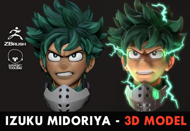 IZUKU MIDORIYA - 3D MODEL 3D Модель .c4d .max .obj .3ds .fbx .stl .blend 