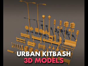 URBAN KITBASH - 3D MODELS 3D 모델