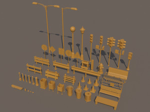 URBAN KITBASH - 3D MODELS 3D Модель