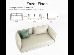 zaza sofas Modello 3D