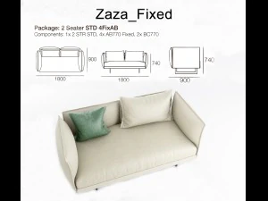 zaza sofas 3D Model