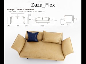 zaza sofas Modello 3D