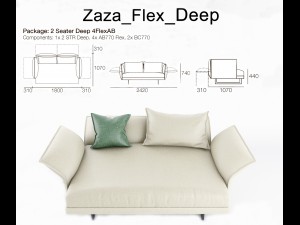 zaza sofas deep Model 3D
