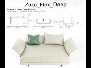 zaza sofas deep 3D Model