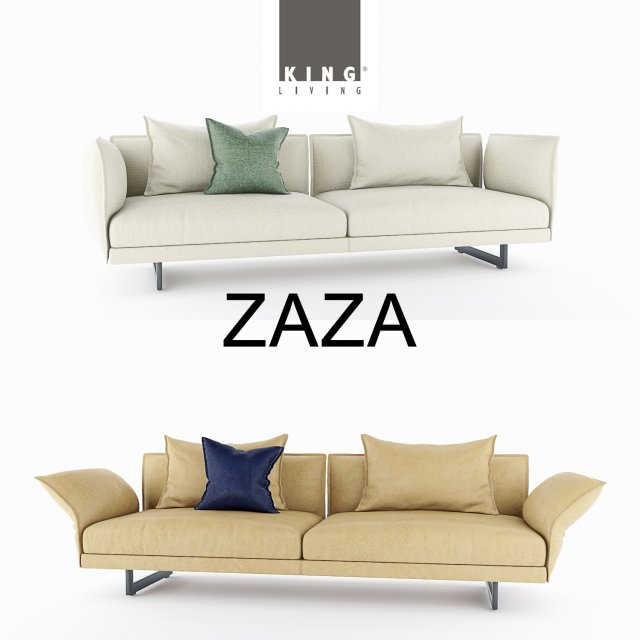 zaza sofas1 3D 모델 .c4d .max .obj .3ds .fbx .stl .blend 
