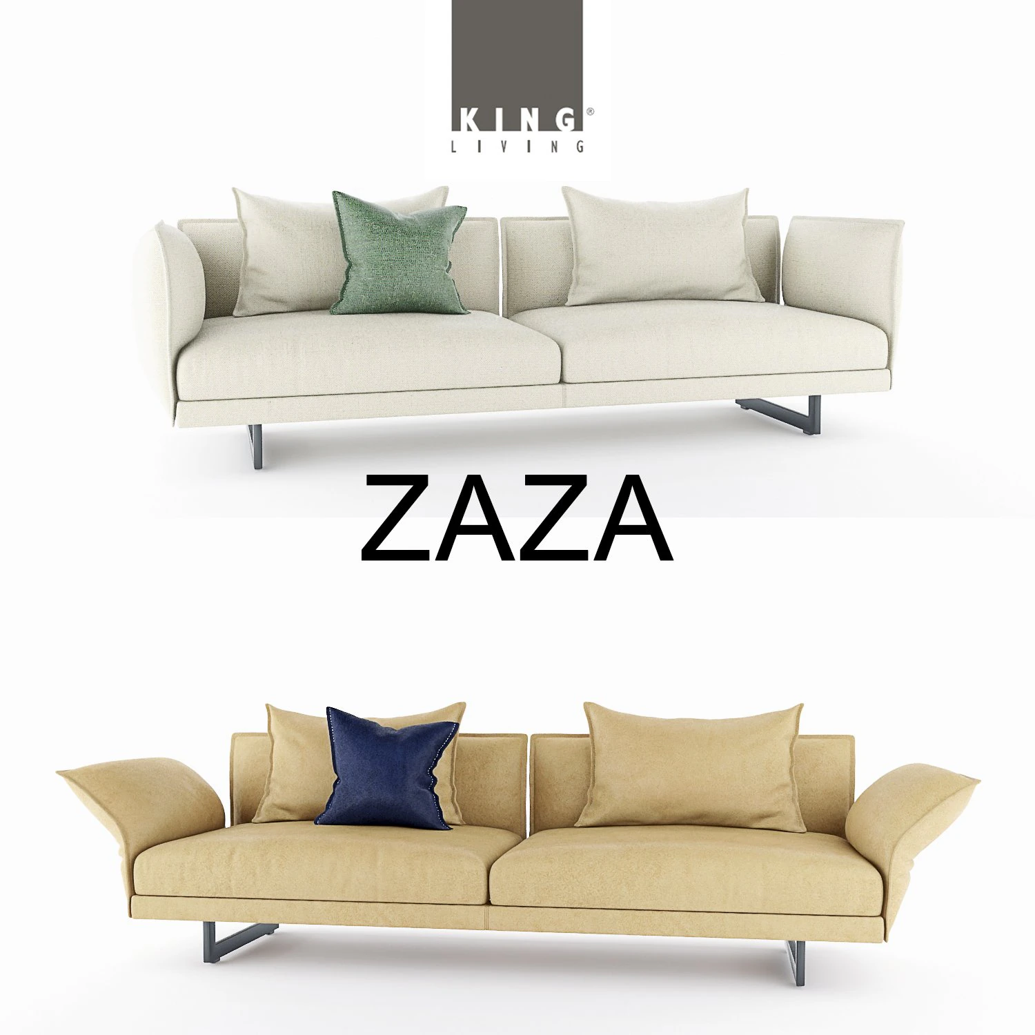 zaza sofas1 3D Model .c4d .max .obj .3ds .fbx .stl .blend