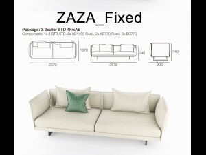 zaza sofas1 3D 모델