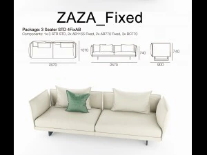 zaza sofas1 3D Model