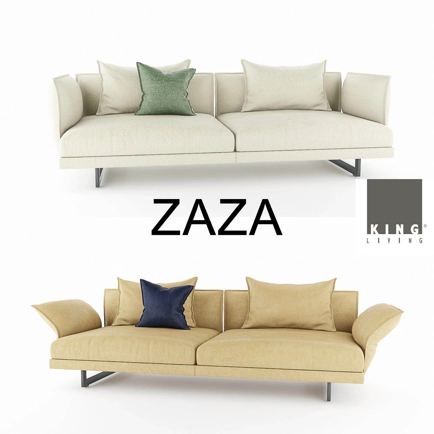 zaza sofas deep1 3D Model .c4d .max .obj .3ds .fbx .stl .blend 