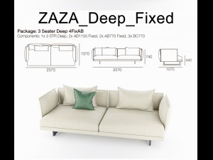 zaza sofas deep1 3D-Modell