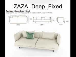 zaza sofas deep1 3D Model