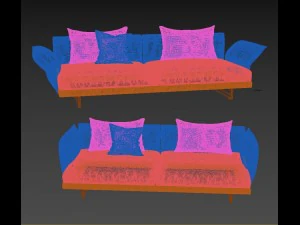 zaza sofas deep1 3D Model