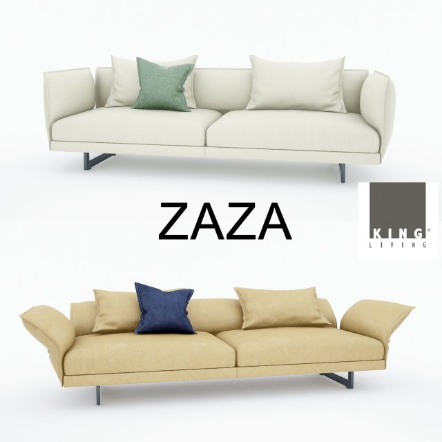 zaza sofas2 3D Model .c4d .max .obj .3ds .fbx .stl .blend 