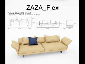 zaza sofas2 3D Model