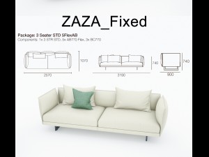 zaza sofas2 3D Model