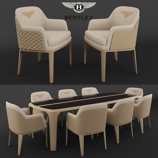 kendal chair and bradley table Model 3D .c4d .max .obj .3ds .fbx .stl .blend 