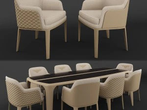 silla kendal y mesa bradley Modelo 3D