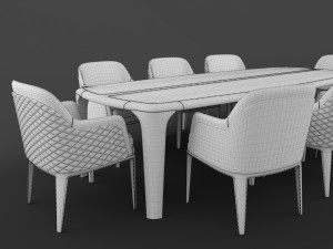 kendal chair and bradley table Model 3D