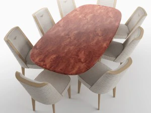 cadeira bentley home stamford e mesa alston Modelo 3D