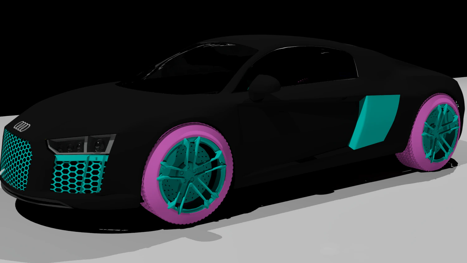 audi r8 3D Model .c4d .max .obj .3ds .fbx .stl .blend 