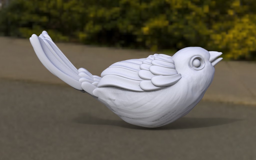 3d модель птицы