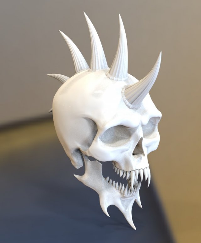 skull 3D Model .c4d .max .obj .3ds .fbx .stl .blend 
