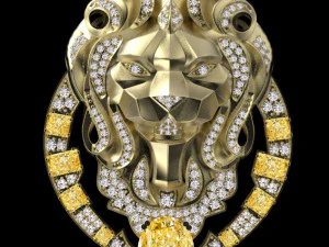 Spilla di leone Modello 3D