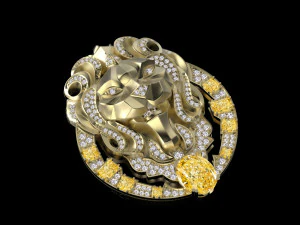 Lion brooch 3D Model