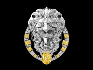 Lion brooch 3D Model