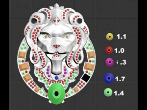 Lion brooch 3D Model