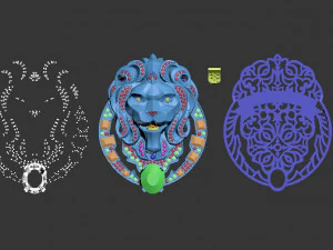 Lion brooch 3D Model