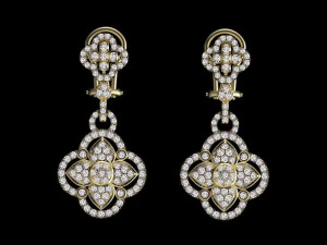 イヤリング 3Dプリントモデル