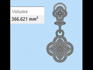 イヤリング 3Dプリントモデル