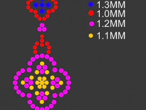 イヤリング 3Dプリントモデル
