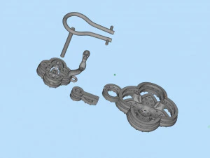 イヤリング 3Dプリントモデル