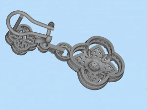 イヤリング 3Dプリントモデル