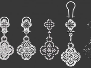 イヤリング 3Dプリントモデル