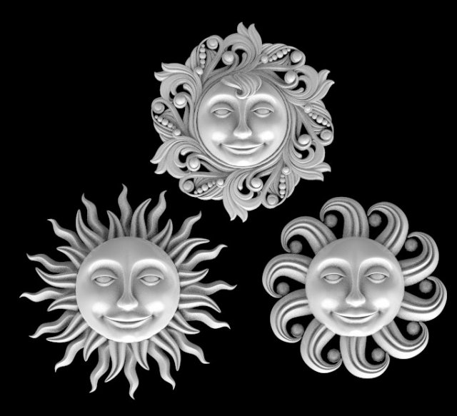 sun 3D 模型 .c4d .max .obj .3ds .fbx .stl .blend 