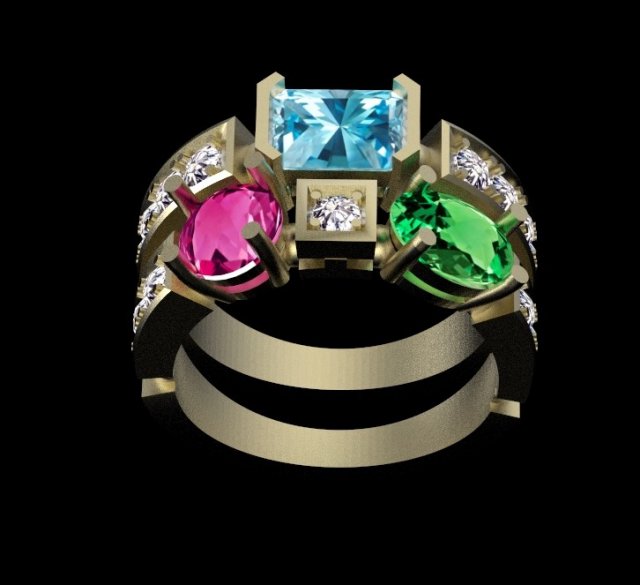 ring 3D Baskı Modeli .c4d .max .obj .3ds .fbx .stl .blend 