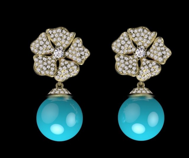 earrings 3D 打印模型 .c4d .max .obj .3ds .fbx .stl .blend 