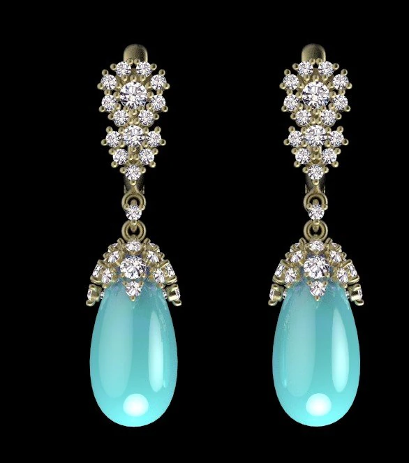 earrings 3D Print Model .c4d .max .obj .3ds .fbx .stl .blend 