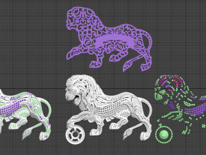 lion chanel 3Dプリントモデル