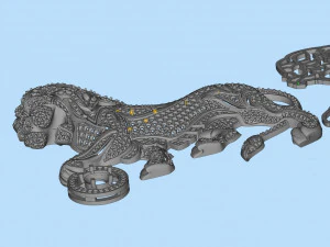 Lion brooch 3D Print Model