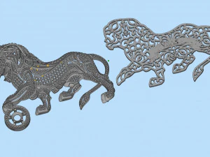 Lion brooch 3D Print Model